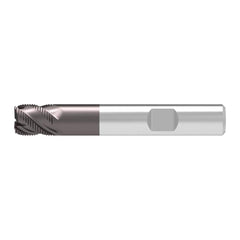 Corner Chamfer End Mill: 16.00 mm Dia, 19.00 mm LOC, 5 Flute, 0.35 mm Chamfer Width, Solid Carbide