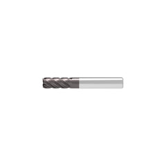 Corner Chamfer End Mill: 16.00 mm Dia, 35.00 mm LOC, 5 Flute, 0.35 mm Chamfer Width, Solid Carbide