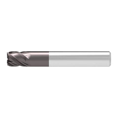 Corner Chamfer End Mill: 6.00 mm Dia, 8.00 mm LOC, 4 Flute, 0.15 mm Chamfer Width, Solid Carbide