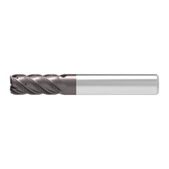 Corner Chamfer End Mill: 18.00 mm Dia, 35.00 mm LOC, 5 Flute, 0.35 mm Chamfer Width, Solid Carbide