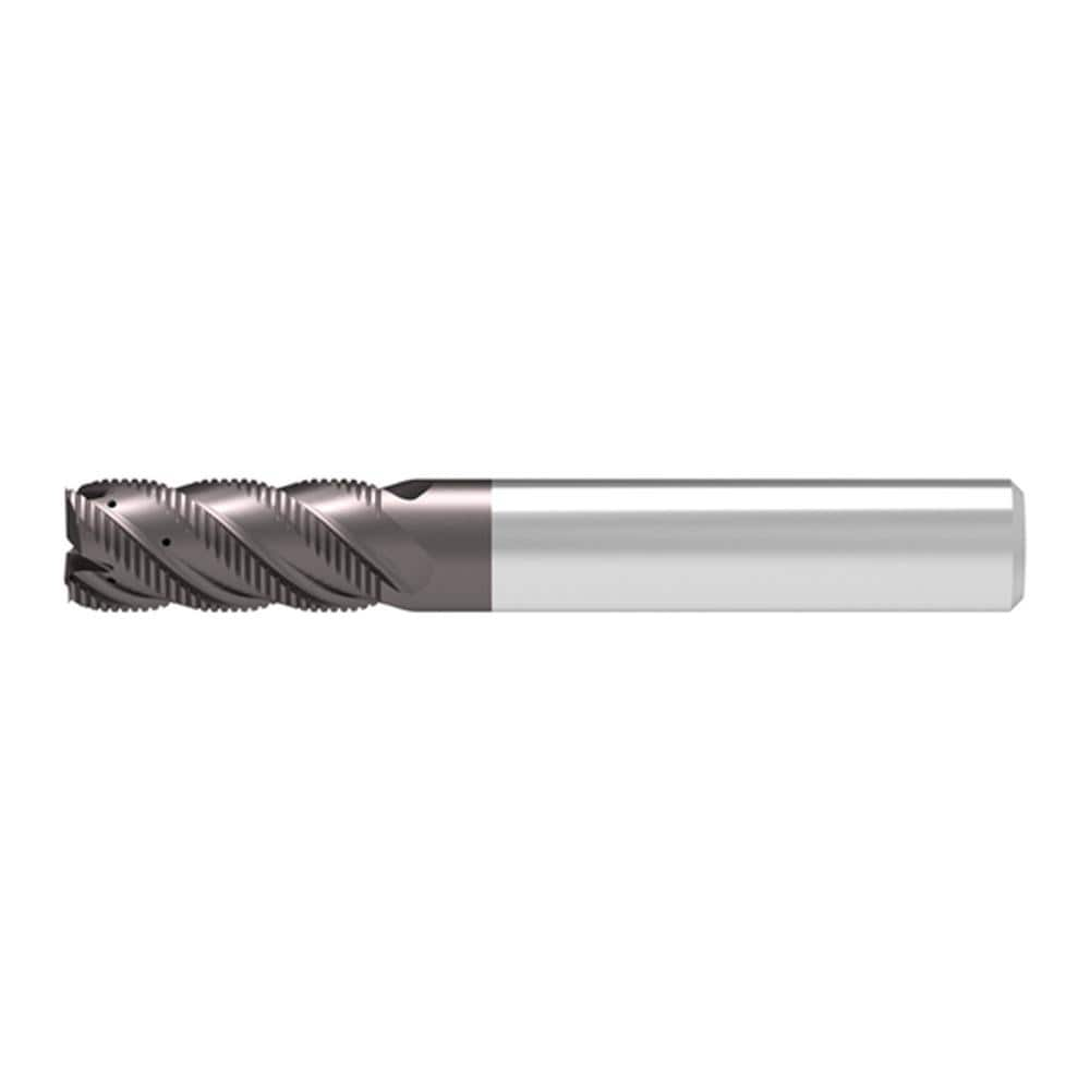 Corner Chamfer End Mill: 16.00 mm Dia, 35.00 mm LOC, 5 Flute, 0.35 mm Chamfer Width, Solid Carbide