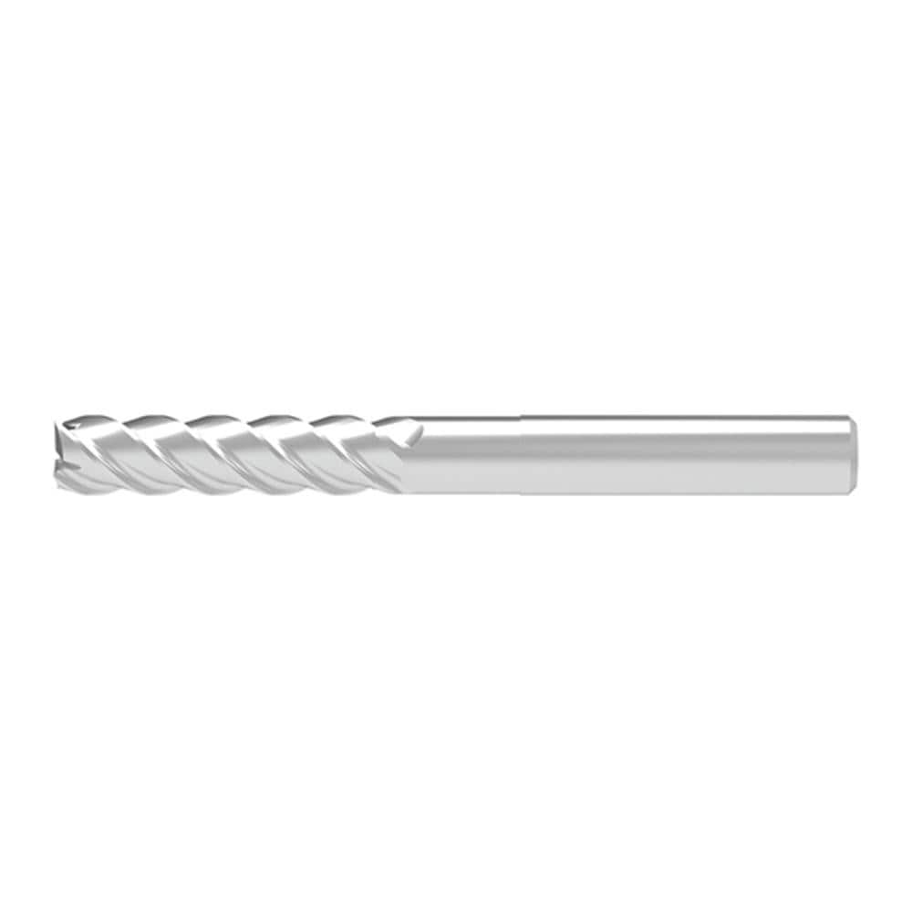 Corner Chamfer End Mill: 5.00 mm Dia, 20.00 mm LOC, 4 Flute, 0.06 mm Chamfer Width, Solid Carbide