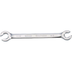 Flare Nut Wrenches; Wrench Type: Open End; Head Type: Straight; Double/Single End: Double; Opening Type: 12-Point Flare Nut; Material: Steel; Finish: Chrome