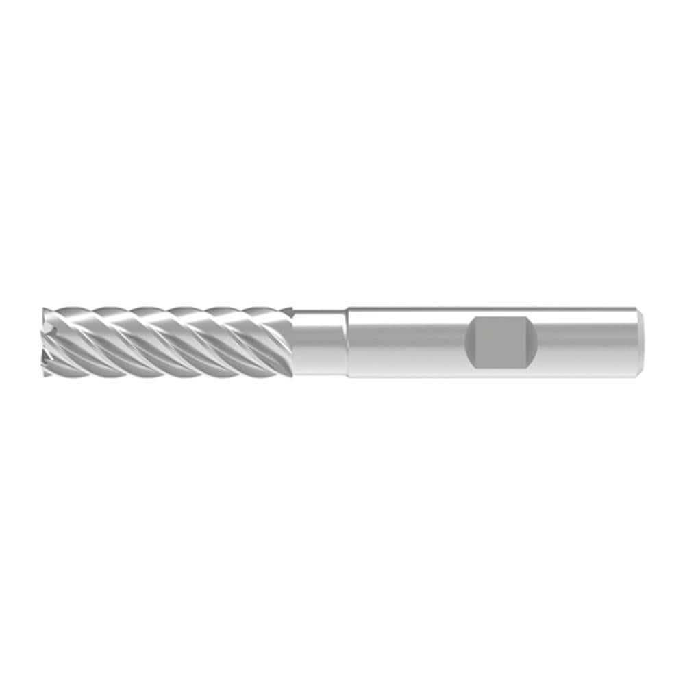 Corner Chamfer End Mill: 25.00 mm Dia, 75.00 mm LOC, 8 Flute, 0.08 mm Chamfer Width, Solid Carbide