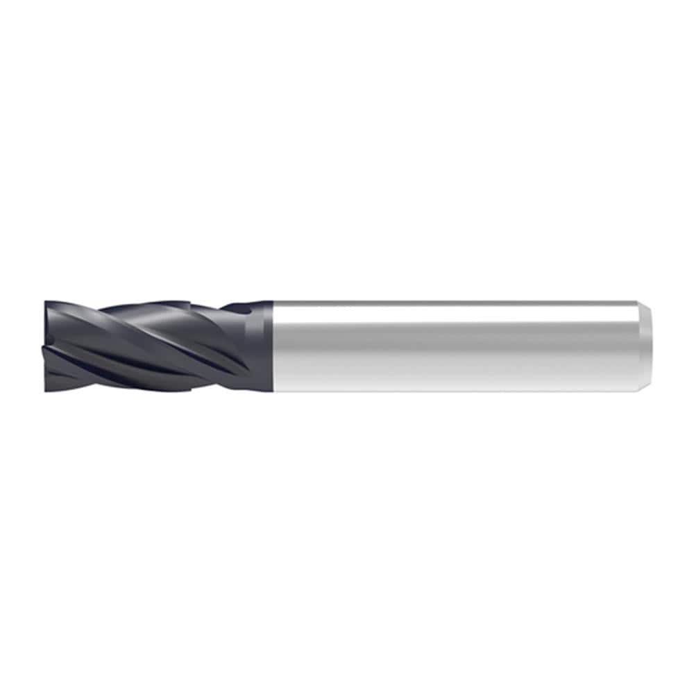 Corner Chamfer End Mill: 6.00 mm Dia, 10.00 mm LOC, 4 Flute, 0.07 mm Chamfer Width, Solid Carbide