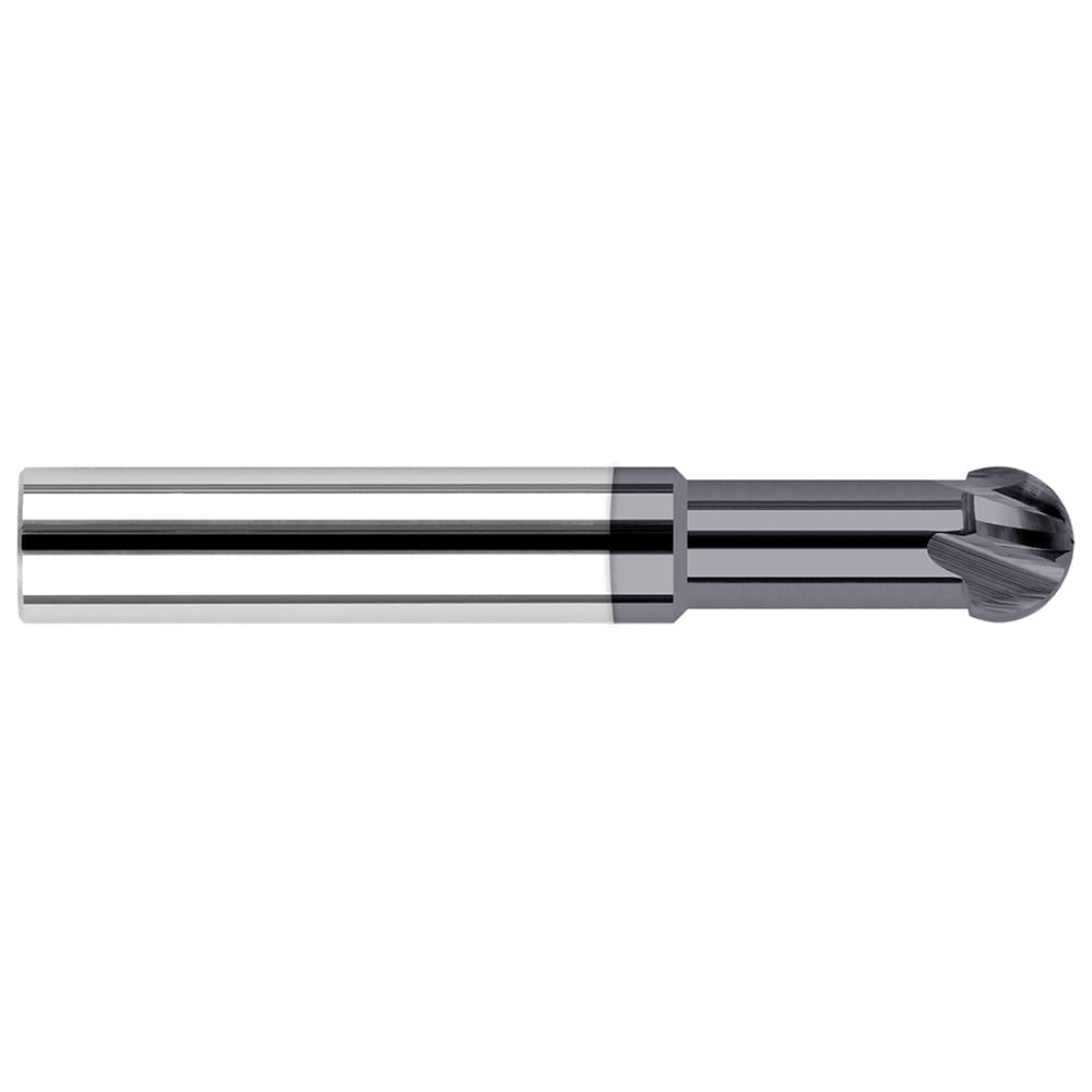 Undercutting End Mills; Mill Diameter (Decimal Inch): 0.0200; Length Of Cut (Decimal Inch - 4 Decimals): 0.0130; Overall Length (Inch): 1-1/2; Radius: 0.0100; Number Of Flutes: 2; Neck Length (Decimal Inch): 0.0310; Neck Diameter (Decimal Inch): 0.0160; C