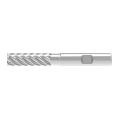 Corner Chamfer End Mill: 12.00 mm Dia, 45.00 mm LOC, 6 Flute, 0.05 mm Chamfer Width, Solid Carbide