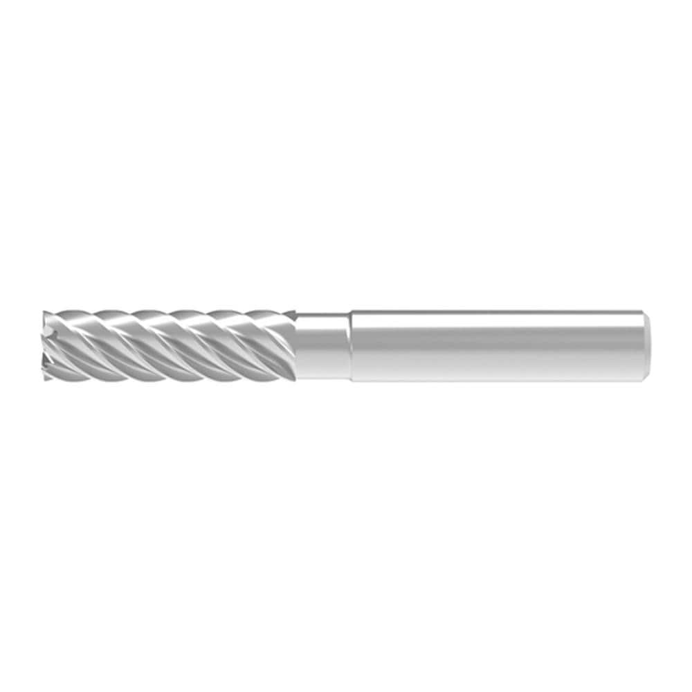 Corner Chamfer End Mill: 9.00 mm Dia, 30.00 mm LOC, 6 Flute, 0.04 mm Chamfer Width, Solid Carbide