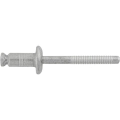 Peel Blind Rivet: Dome Head, Aluminum Body, Steel Mandrel