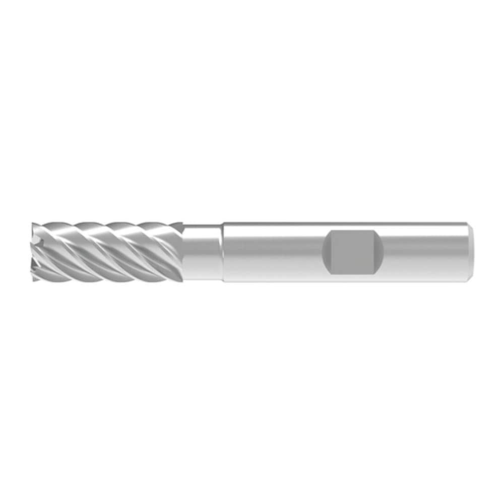 Corner Chamfer End Mill: 8.00 mm Dia, 22.00 mm LOC, 6 Flute, 0.04 mm Chamfer Width, Solid Carbide