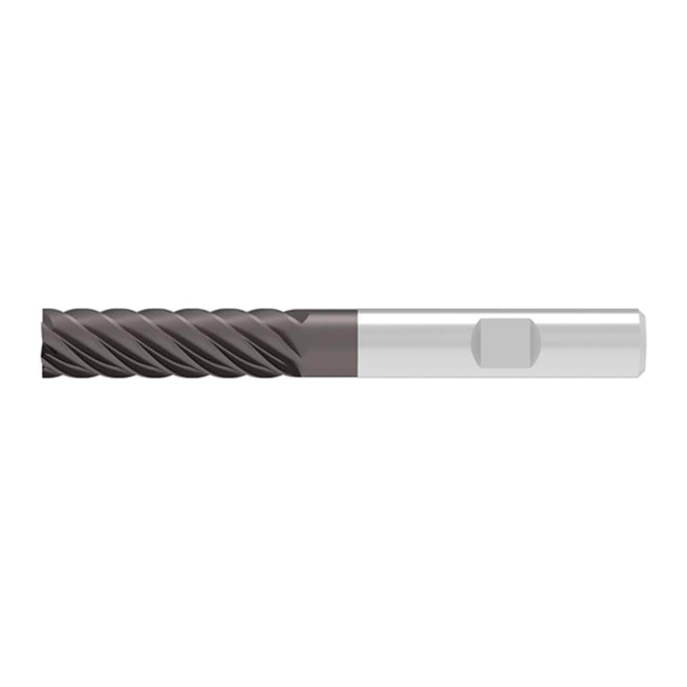 Corner Chamfer End Mill: 20.00 mm Dia, 55.00 mm LOC, 8 Flute, 0.07 mm Chamfer Width, Solid Carbide