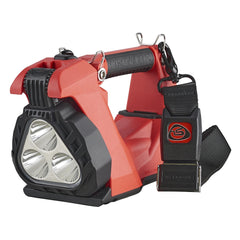 Vulcan Clutch[REG] Orange Rechargeable Lantern with Clamping Handle and Swivel Neck