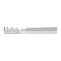 Corner Chamfer End Mill: 8.00 mm Dia, 21.00 mm LOC, 5 Flute, 0.20 mm Chamfer Width, Solid Carbide