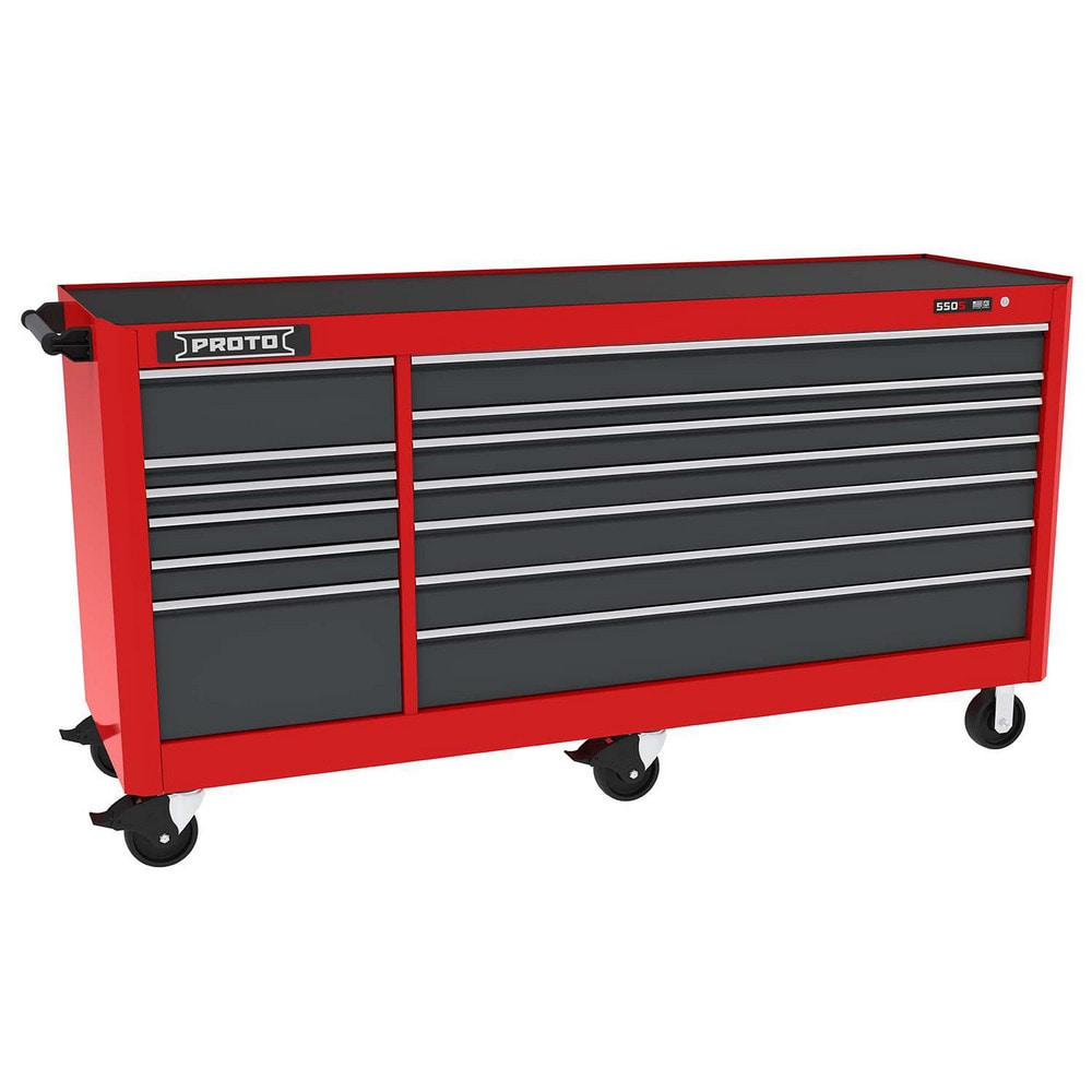 Steel Tool Roller Cabinet: 88-1/4" Wide, 46-3/8" High, 27" Deep, 13 Drawer