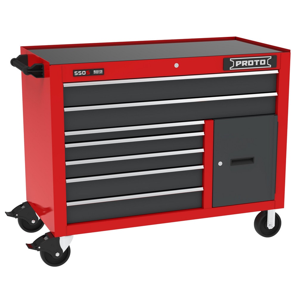 Steel Tool Roller Cabinet: 50" Wide, 41" High, 25-1/4" Deep, 7 Drawer