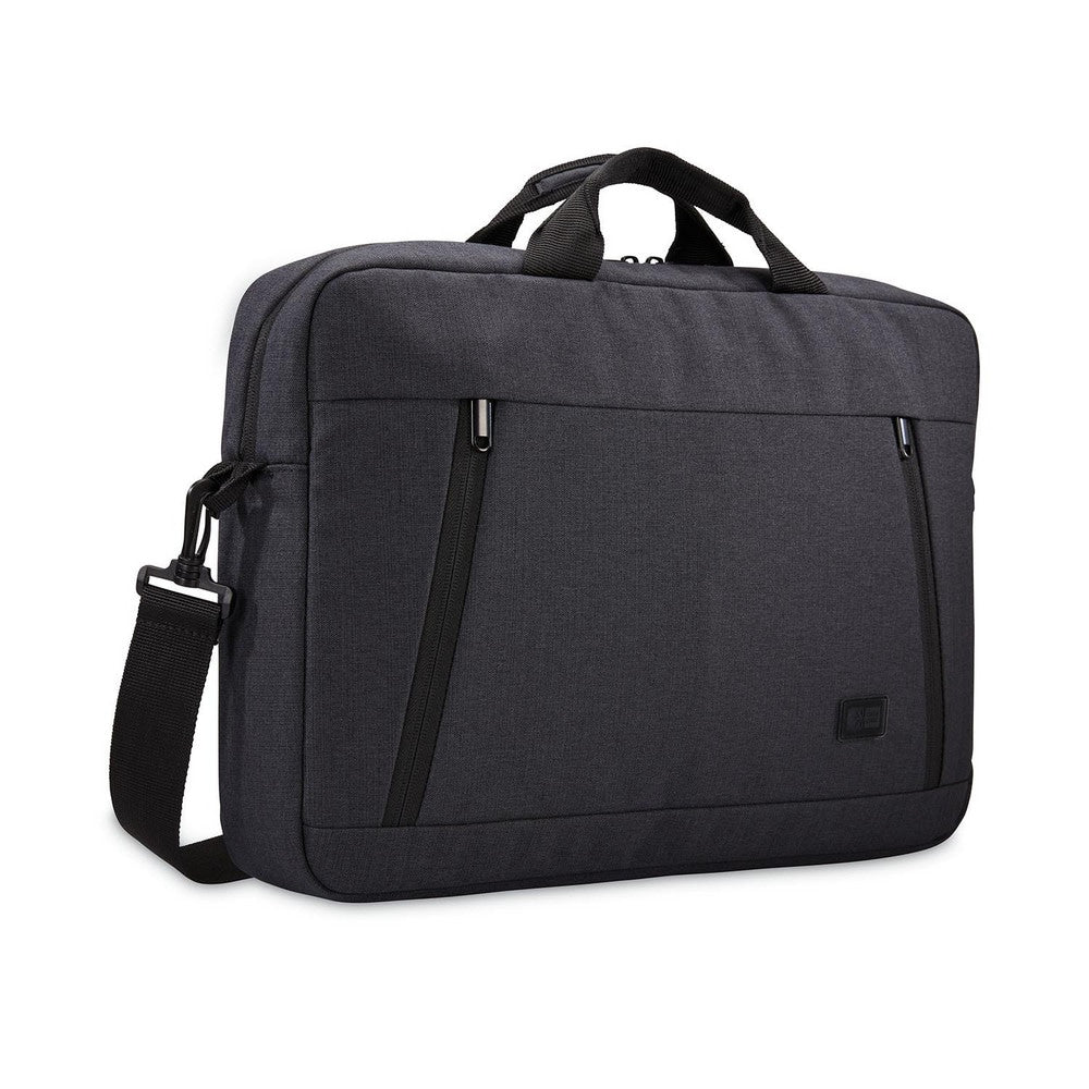 Huxton 15.6" Laptop Attache, Fits Devices Up to 15.6", Polyester, 16.3 x 2.8 x 12.4, Black