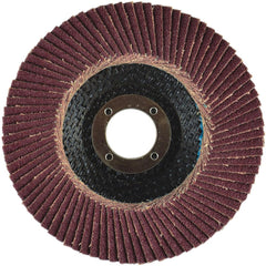 Flap Disc:  4-1/2" Dia, 5/8-11" Hole, 36 Grit, Aluminum Oxide, Type 29