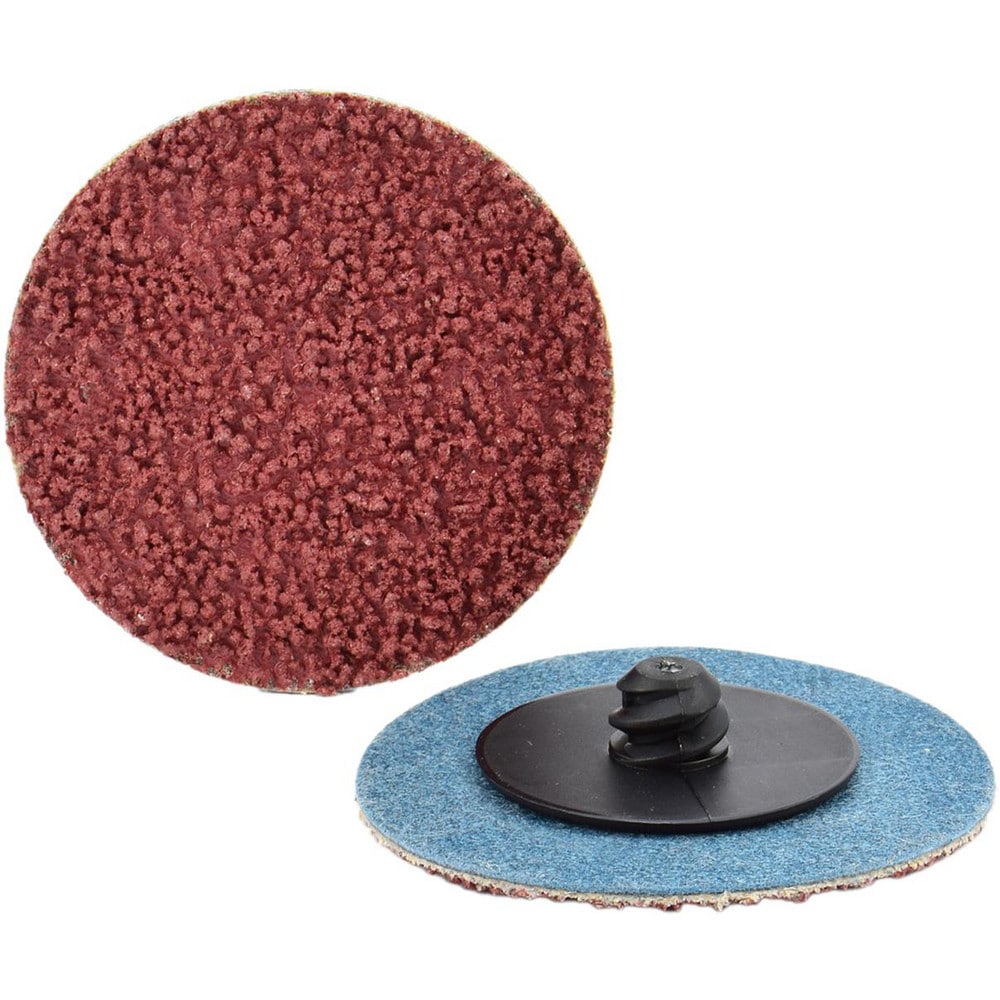 Quick-Change Disc: Type R, 3" Dia, 180 Grit, Aluminum Oxide, Coated