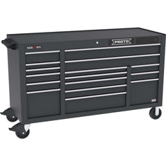 Steel Tool Roller Cabinet: 67" Wide, 41" High, 25-1/4" Deep, 16 Drawer