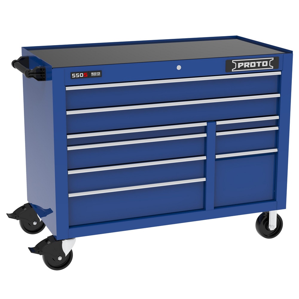 Steel Tool Roller Cabinet: 50" Wide, 41" High, 25-1/4" Deep, 9 Drawer