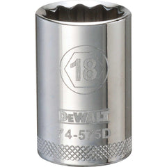 Standard  Hand Socket: 1/2" Drive, 18.00 mm Socket, 12-Point