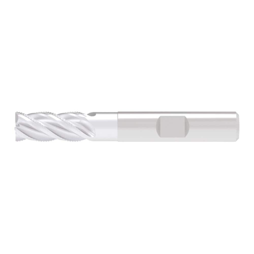 Corner Chamfer End Mill: 3.50 mm Dia, 11.00 mm LOC, 4 Flute, 0.10 mm Chamfer Width, Solid Carbide