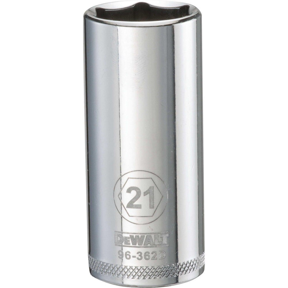 Deep  Hand Socket: 3/8" Drive, 21.00 mm Socket, 6-Point