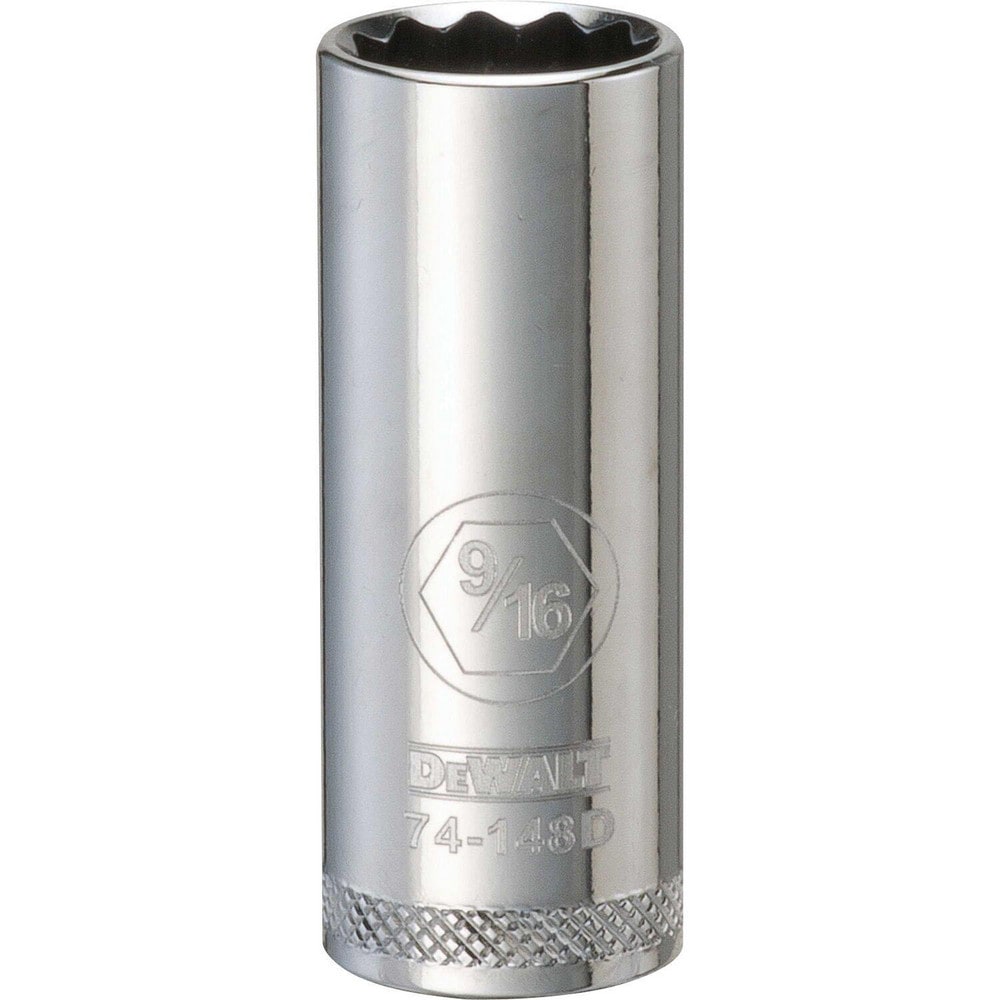 Deep  Hand Socket: 3/8" Drive, 9/16" Socket, 12-Point