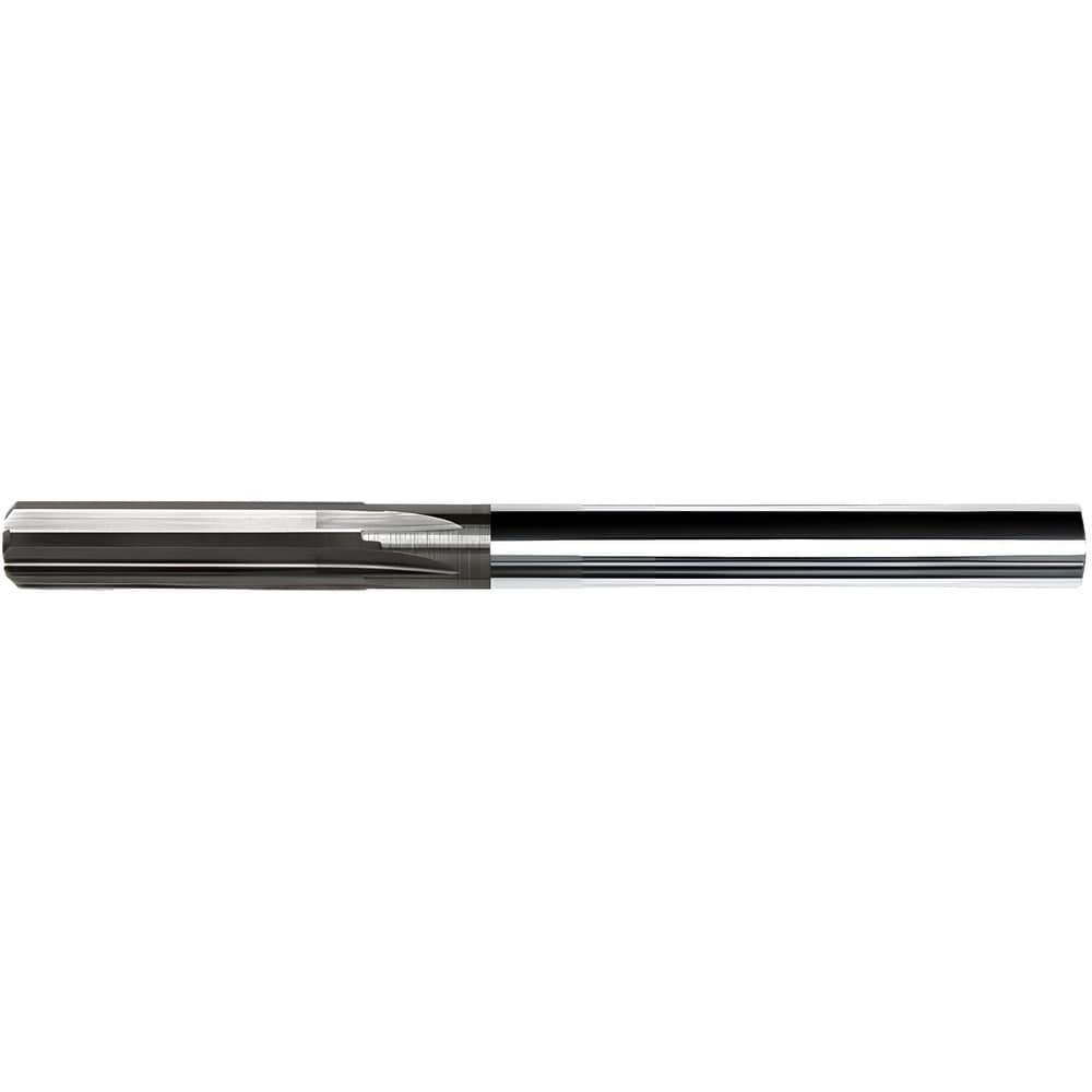 Chucking Reamer: 7/64" Dia, 2-1/4" OAL, 5/8" Flute Length, Straight-Cylindrical Shank, Solid Carbide