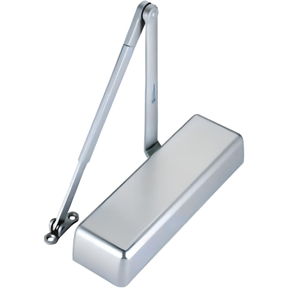 Manual Dampers; Damper Type: Door Closer; Arm Type: Hold Open; Power Type: Hydraulic; Housing Material: Full Plastic Cover; Arm Material: Cast Aluminum; Operation Type: Manual; Mount Type: Tri-Style installation: Installs regular, parallel arm or top jamb