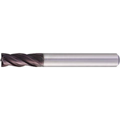 Square End Mill: 10.00 mm Dia, 25.00 mm LOC, 4 Flute, Solid Carbide