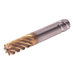 Corner Radius End Mill: 1" Dia, 2" LOC, 6.35 mm Radius, 8 Flute, Solid Carbide