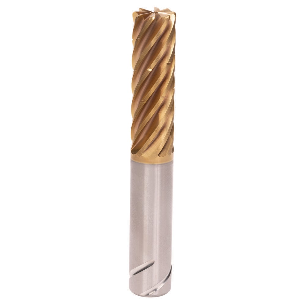 Corner Radius End Mill: 3/4" Dia, 2-1/4" LOC, 1.53 mm Radius, 8 Flute, Solid Carbide