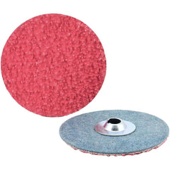 Quick-Change Disc: Type S, 2" Dia, 40 Grit, Ceramic Alumina, Coated