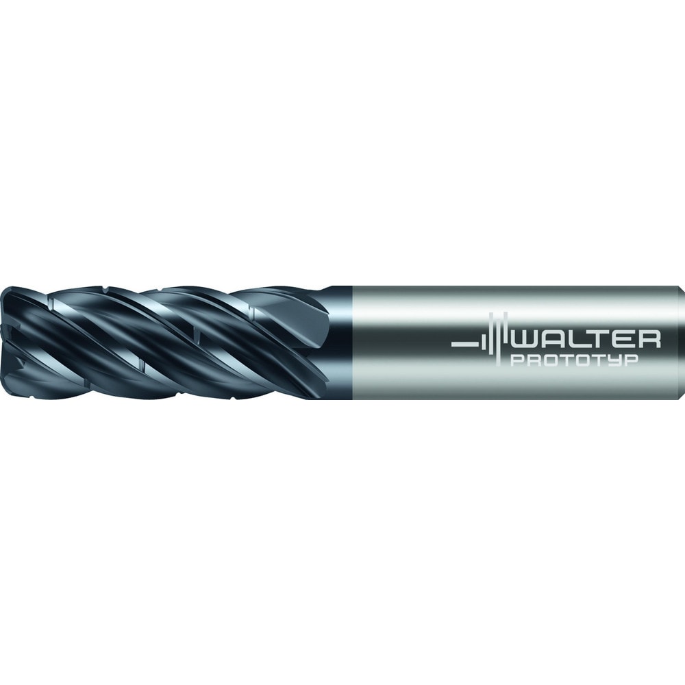 Corner Radius End Mill: 1/2" Dia, 1-1/4" LOC, 0.1200" Radius, 5 Flute, Solid Carbide