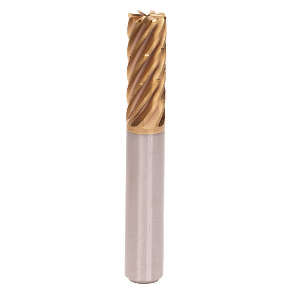 Corner Radius End Mill: 12 mm Dia, 48.00 mm LOC, 1.00 mm Radius, 8 Flute, Solid Carbide