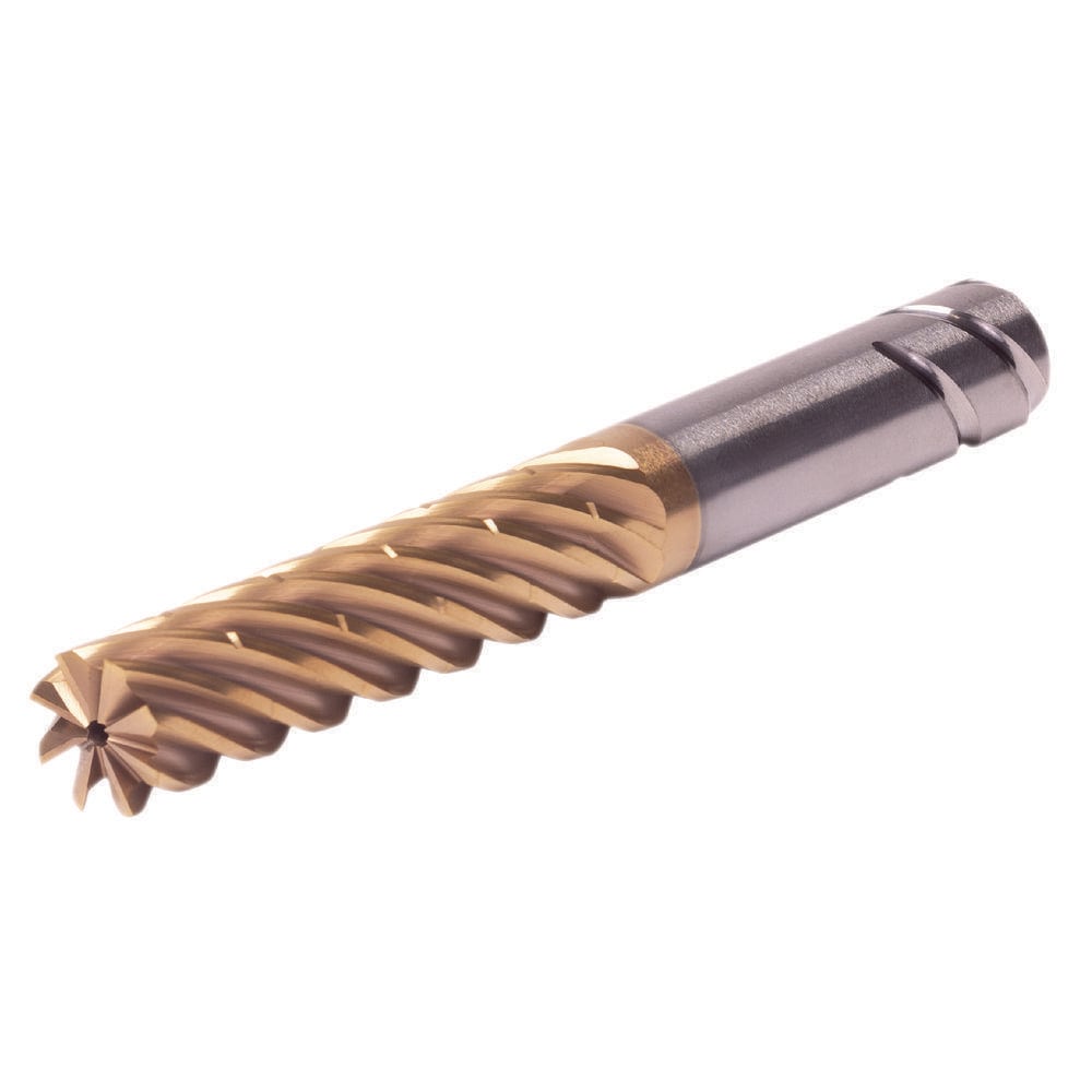 Roughing & Finishing End Mills; Mill Diameter (Fractional Inch): 1/2; Mill Diameter (mm): 12.70; Flute Type: Helical Flute; Number Of Flutes: 8; End Mill Material: Solid Carbide; Length of Cut (Inch): 2; Length of Cut (mm): 50.80; Coating/Finish: AlCrN