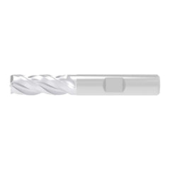 Corner Chamfer End Mill: 7.00 mm Dia, 19.00 mm LOC, 3 Flute, 0.20 mm Chamfer Width, Solid Carbide