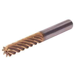 Roughing & Finishing End Mills; Mill Diameter (Fractional Inch): 5/8; Mill Diameter (mm): 15.88; Flute Type: Helical Flute; Number Of Flutes: 8; End Mill Material: Solid Carbide; Length of Cut (Inch): 2-1/2; Length of Cut (mm): 63.50; Coating/Finish: AlCr