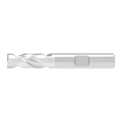 Corner Chamfer End Mill: 15.00 mm Dia, 32.00 mm LOC, 2 Flute, 0.10 mm Chamfer Width, Solid Carbide