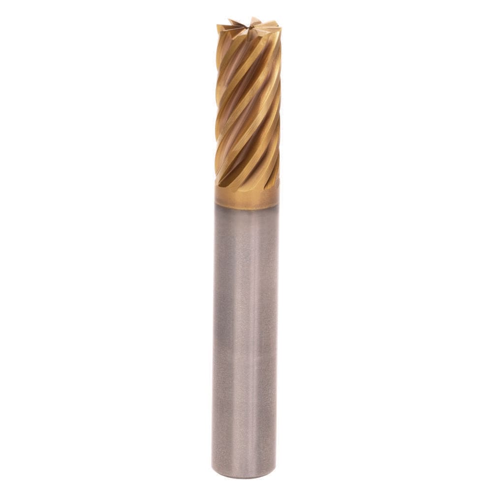 Roughing & Finishing End Mills; Mill Diameter (Fractional Inch): 3/4; Mill Diameter (mm): 19.05; Flute Type: Helical Flute; Number Of Flutes: 8; End Mill Material: Solid Carbide; Length of Cut (Inch): 1-5/8; Length of Cut (mm): 41.28; Coating/Finish: AlCr