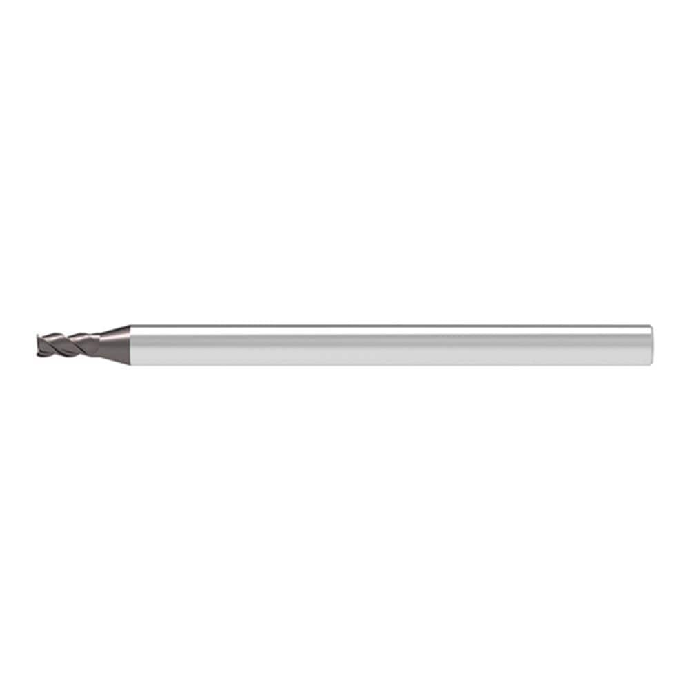 Corner Chamfer End Mill: 1.80 mm Dia, 3.00 mm LOC, 3 Flute, 0.05 mm Chamfer Width, Solid Carbide