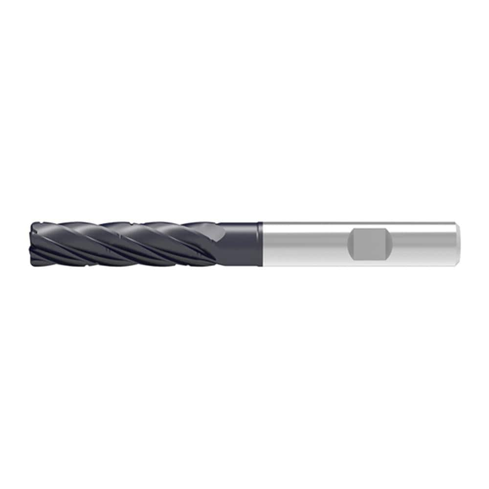 Corner Radius End Mill: 18.00 mm Dia, 73.00 mm LOC, 1.00 mm Radius, 5 Flute, Solid Carbide