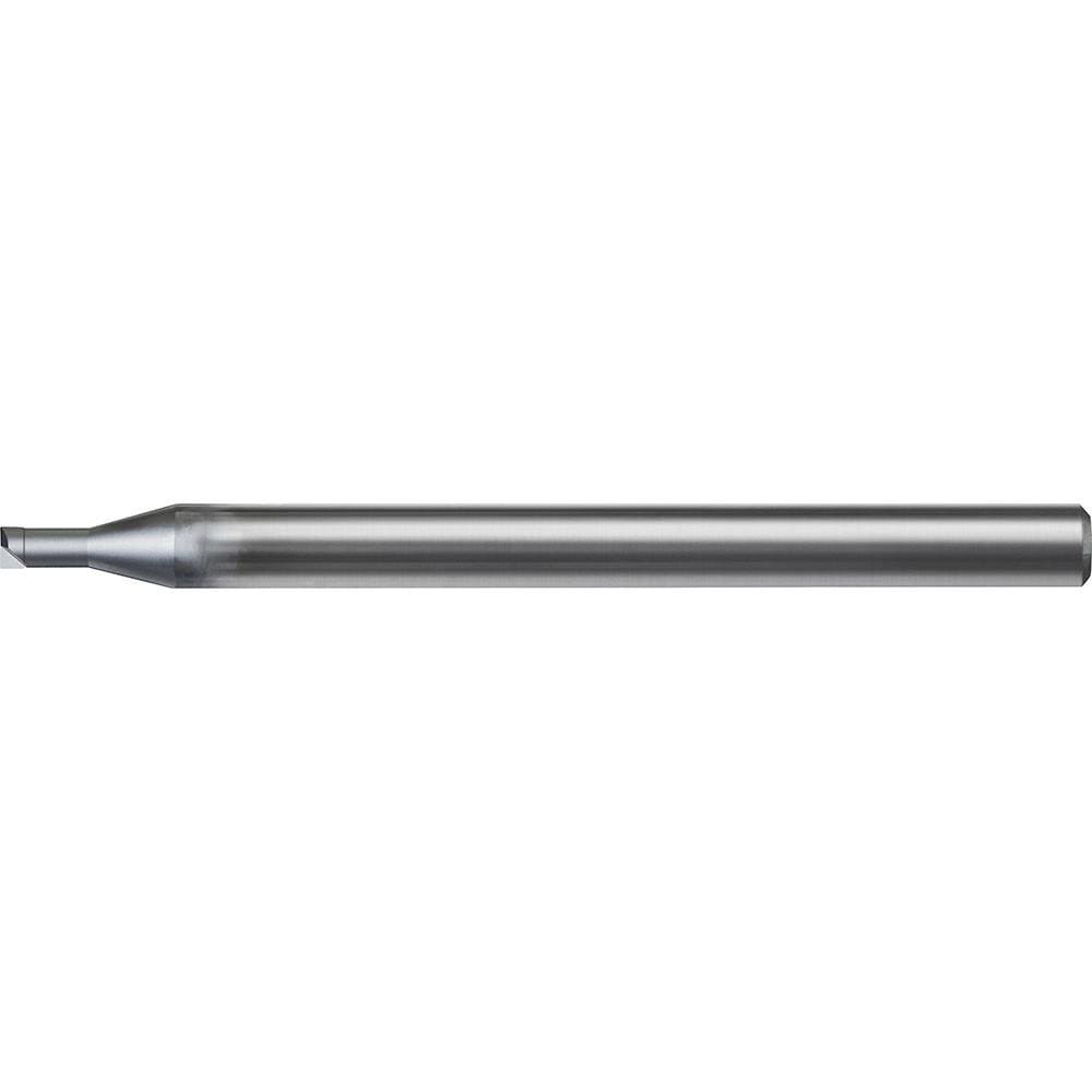 Corner Radius End Mill: 0.50 mm Dia, 0.25 mm LOC, 0 deg Helix, UDC Coated, Corner Radius End, Centercutting Series UDCLRS