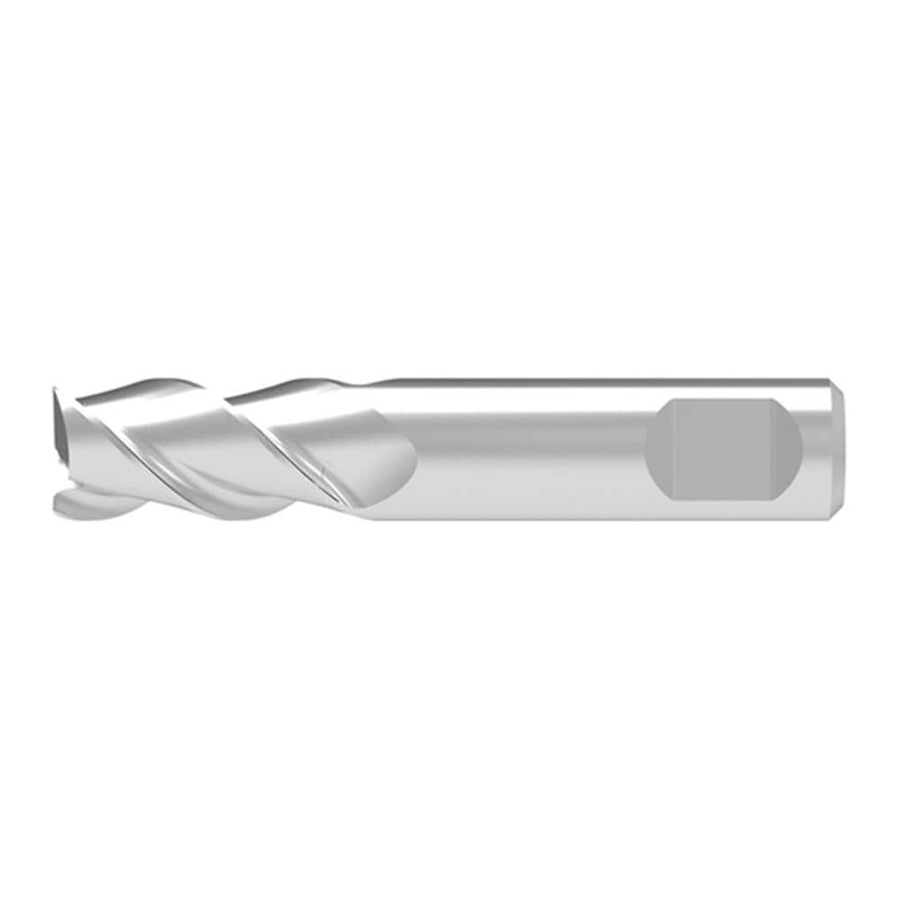 Corner Chamfer End Mill: 6.70 mm Dia, 10.00 mm LOC, 3 Flute, 0.10 mm Chamfer Width, Solid Carbide