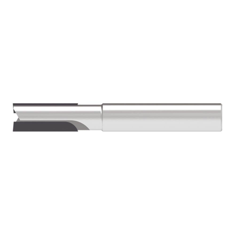 Corner Chamfer End Mill: 8.00 mm Dia, 16.00 mm LOC, 2 Flute, 0.10 mm Chamfer Width, Solid Carbide