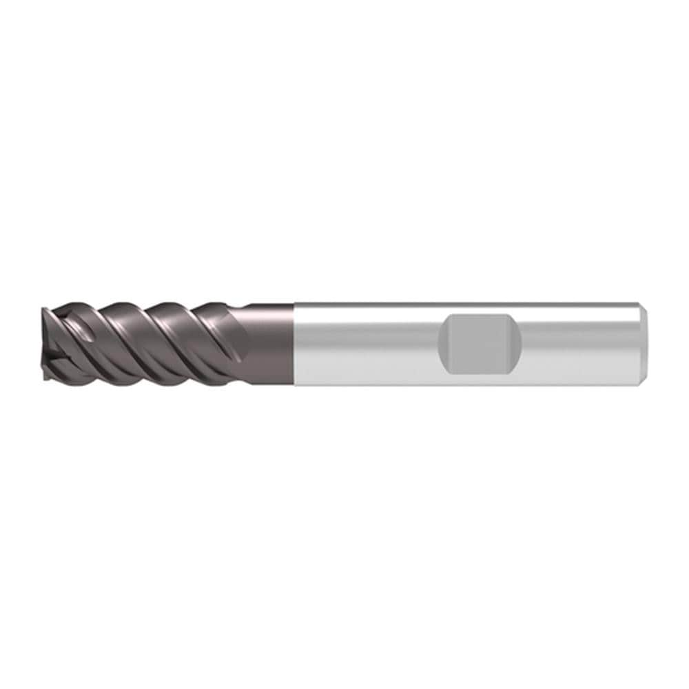 Corner Chamfer End Mill: 20.00 mm Dia, 38.00 mm LOC, 4 Flute, 0.15 mm Chamfer Width, Solid Carbide