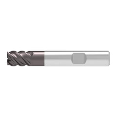 Corner Chamfer End Mill: 8.00 mm Dia, 12.00 mm LOC, 4 Flute, 0.15 mm Chamfer Width, Solid Carbide