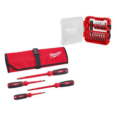 Screwdriver Sets; Screwdriver Types Included: Insulated Slotted, Phillips; Container Type: Roll-Up Pouch; Tether Style: Not Tether Capable