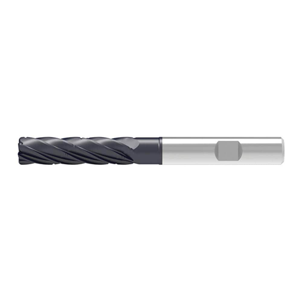 Corner Radius End Mill: 6.00 mm Dia, 31.00 mm LOC, 1.50 mm Radius, 5 Flute, Solid Carbide